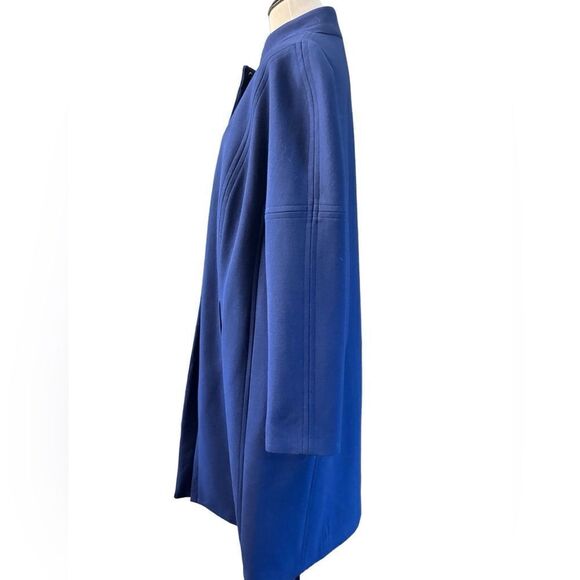 Lands’ End Cobalt Blue Full Length Wool Blend Coat Size 18R - Picture 3 of 7